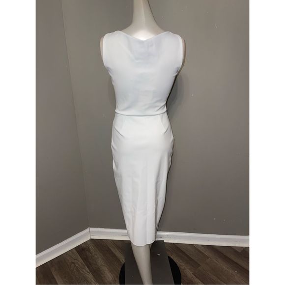 Chiara Boni La Petite Robe Audrine Sleeveless Keyhole Dress with Ruched Bodice - Picture 10 of 11